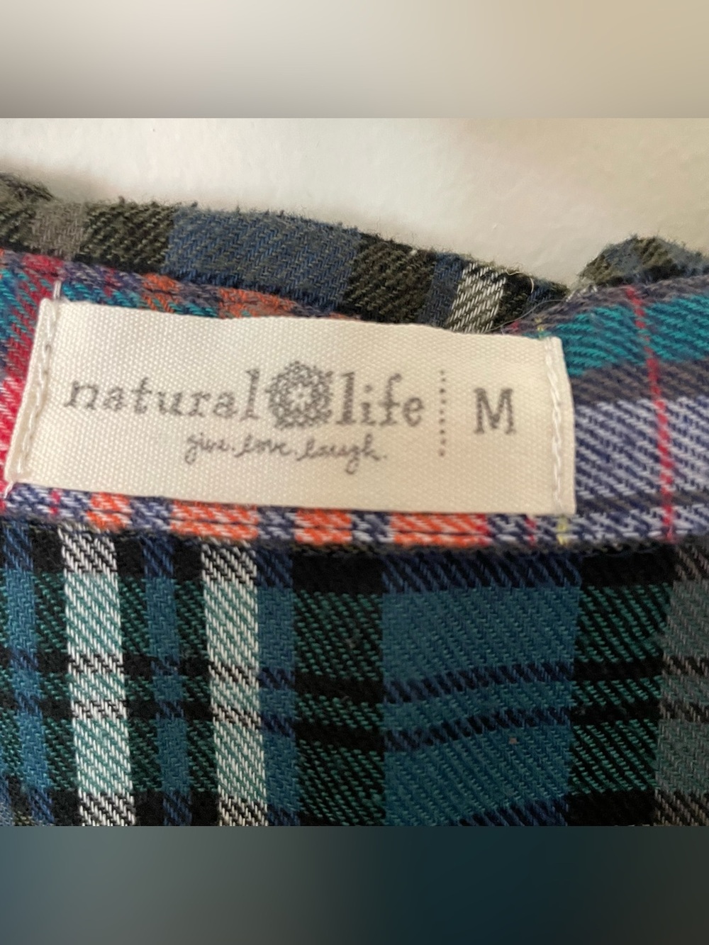 Natural Life Rebecca Midi Dress in Rainbow Plaid Flannel medium - Picture 3 of 6